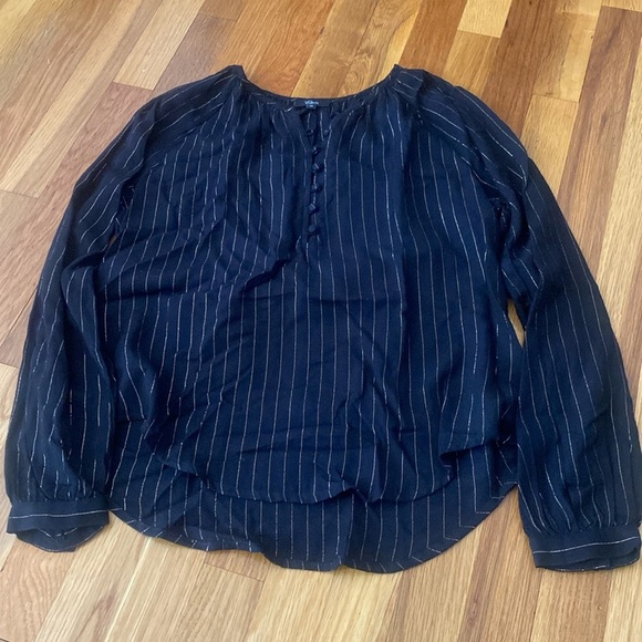 Rails Women’s Black and Gold Striped Blouse Size XS - Picture 1 of 7